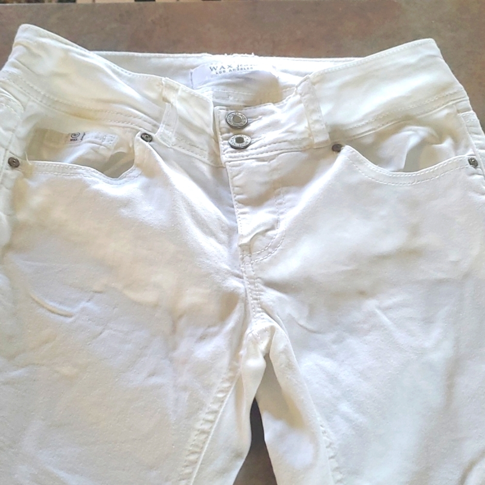 Wax Jeans, low risen skinny, white, good condition, size 5 juniors